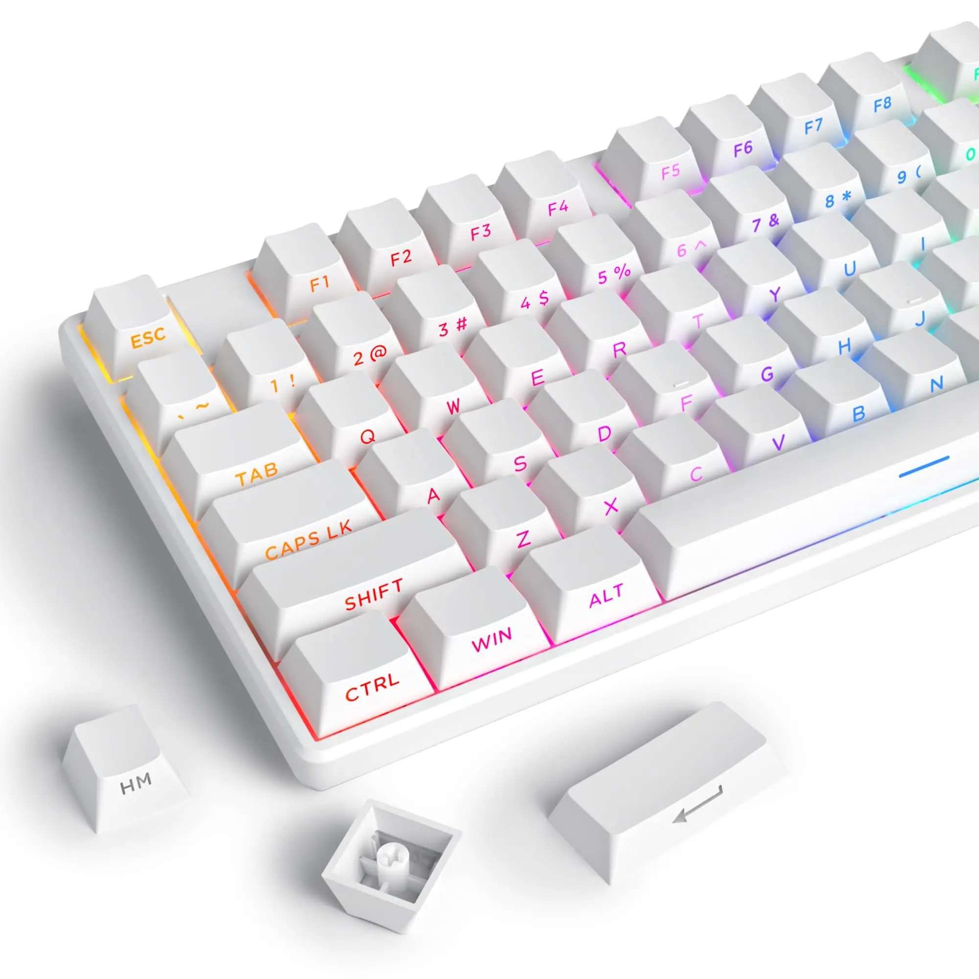 Keyboard Gaming Black - 134 tasti Double Shot PBT Keycaps