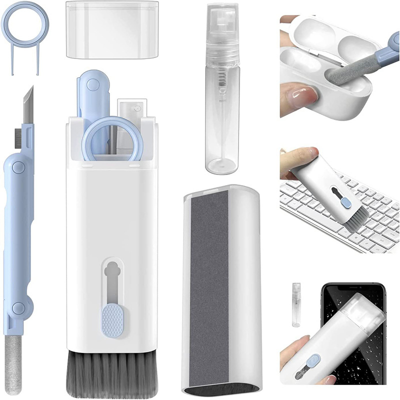 Keycap Puller Ring - 7-in-1 Kit di spazzole per la