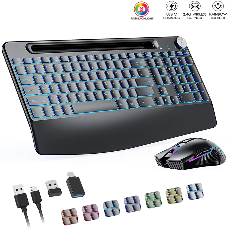 Gaming Keyboard Type C - Combinazione tastiera e mouse wireless 2.4G