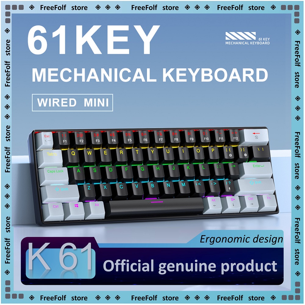 Keyboard Gaming Blue Switch - APAYADO K61 Mini tastiera da gioco