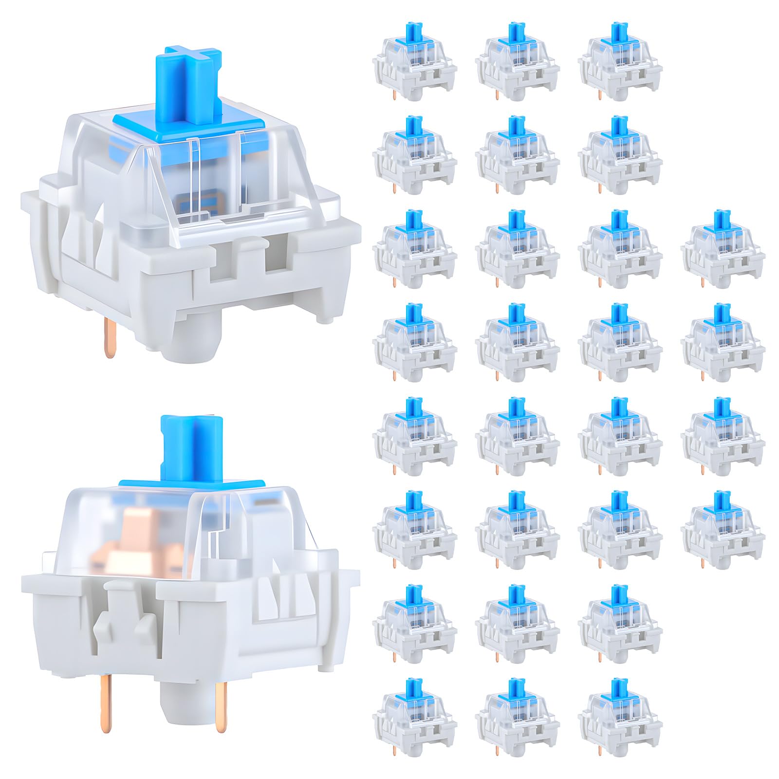 Keyboard Gaming Blue Switch - 30 interruttori per tastiera meccanica, 3
