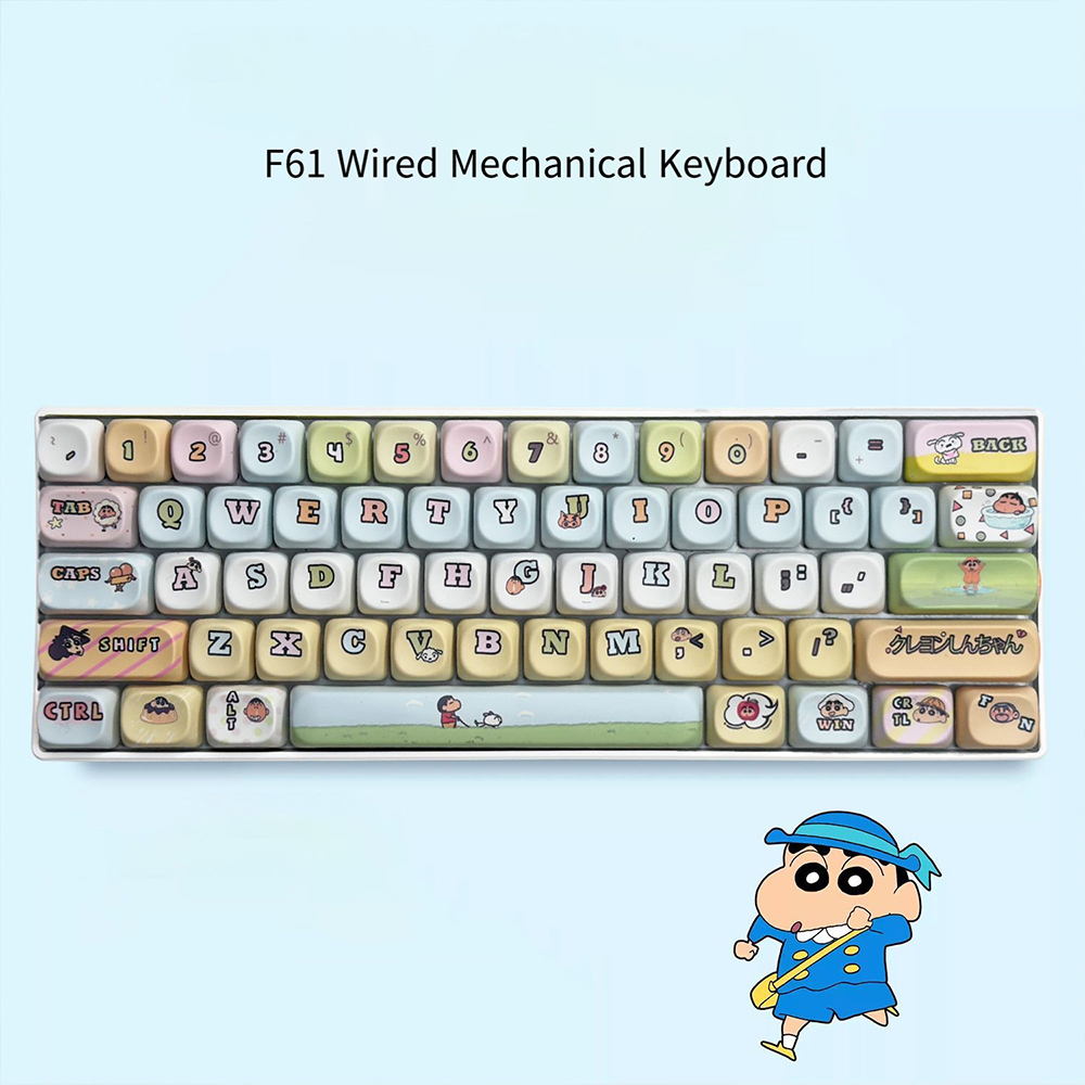 Keyboard Gaming Blue Switch - Tastiera Meccanica Crayon Shin-Chan 61 Tasti,
