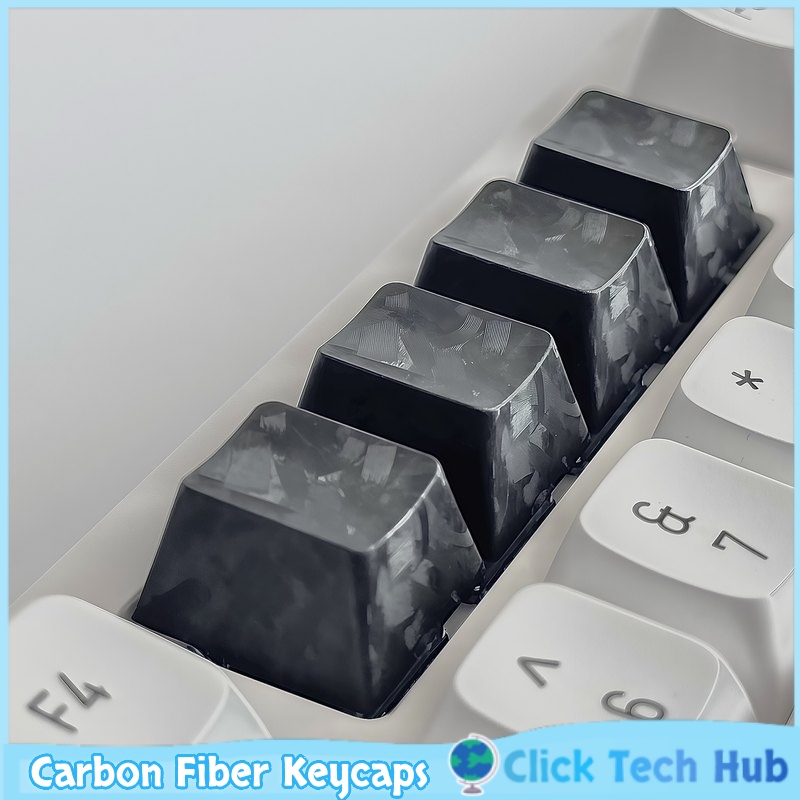 Keyboard Gaming Black - Keycap in fibra di carbonio nera