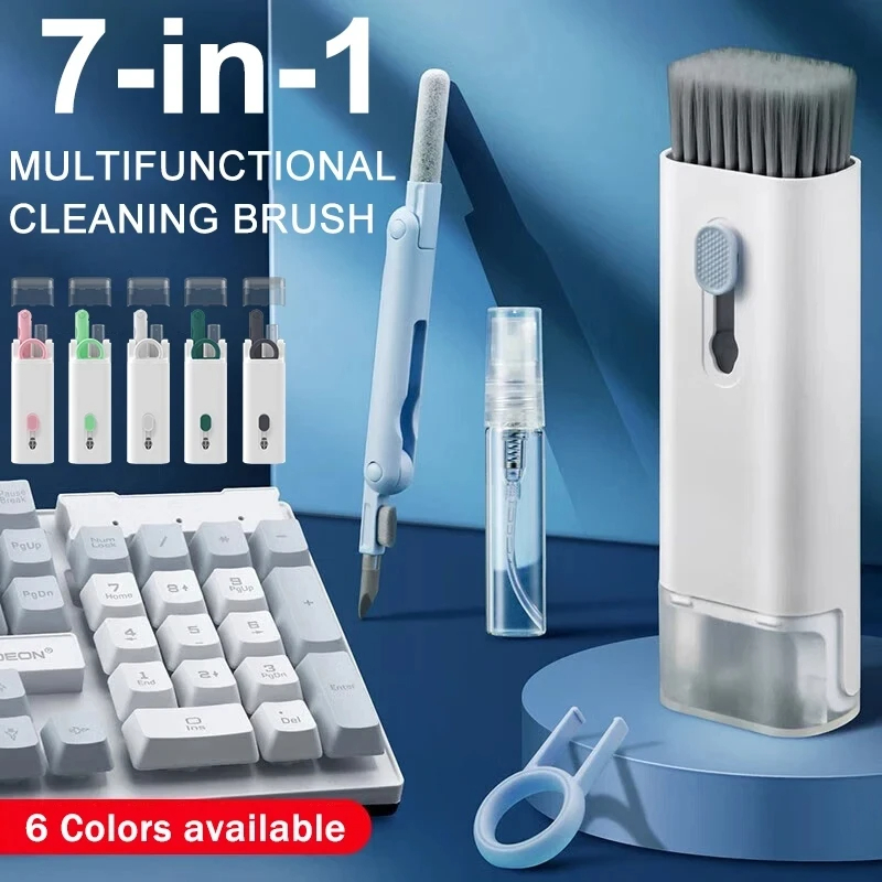 Keycap Puller Ring - 7 in 1 kit spazzola per