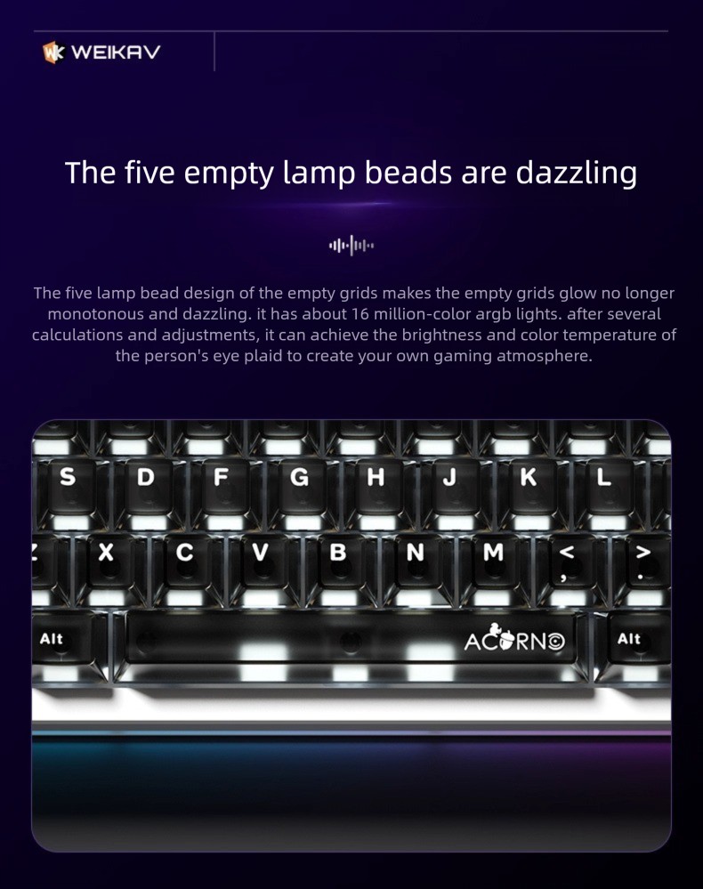 NUOVO WEIKAV Nut65 Kit tastier - Gaming Keyboard Mini Mechanical recensione e prezzo
