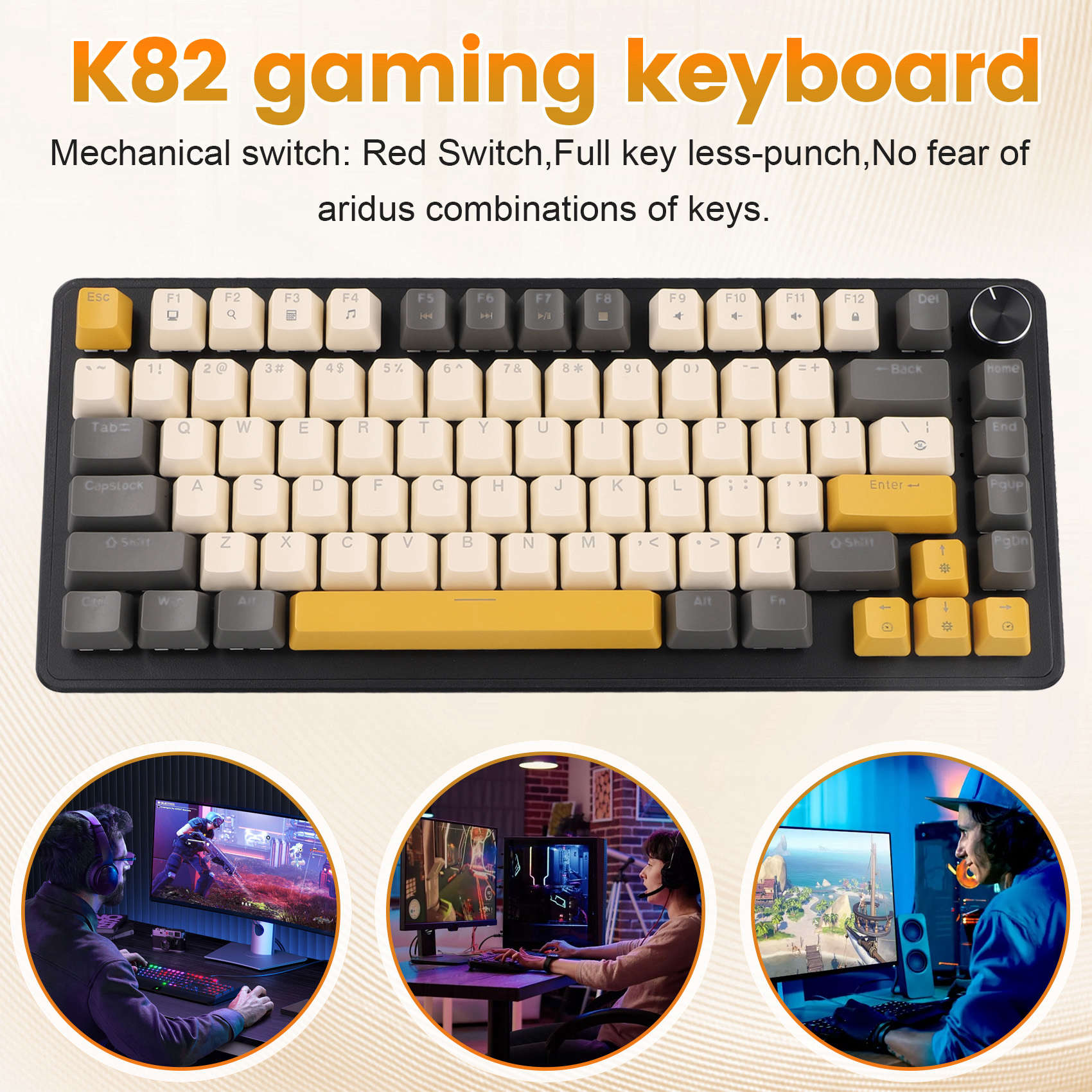 Tastiera da Gaming K82 con Man - Keyboard Gaming Blue Switch recensione e prezzo