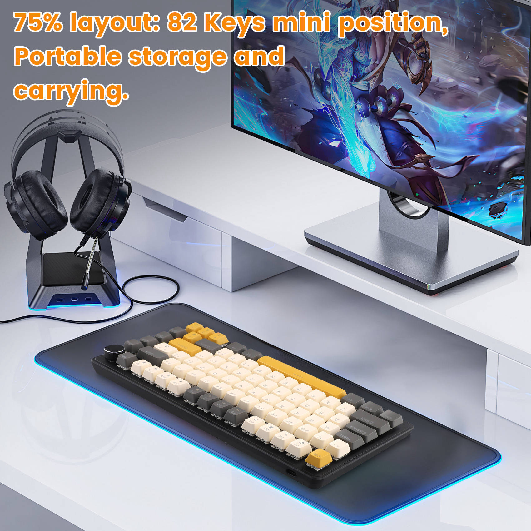 Tastiera da Gaming K82 con Man - Keyboard Gaming Blue Switch recensione e prezzo